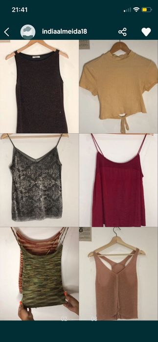 Caixa de 10-12 peças de roupa