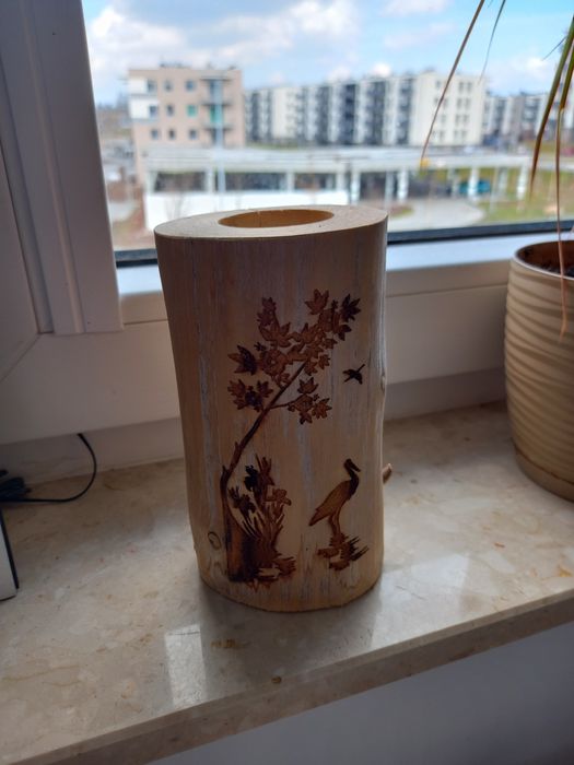 Świecznik drewniany na tealight