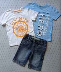 Футболка и шорты джинсовые на мальчика 4-5 лет