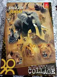 PUZZLE 2000szt Świat Dzikich Zwierząt