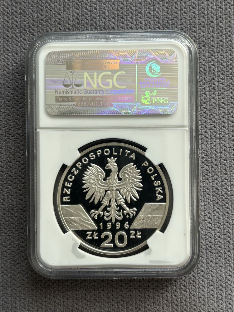 Jeż 20 zł z 1996 roku PF 69 Ultra cameo