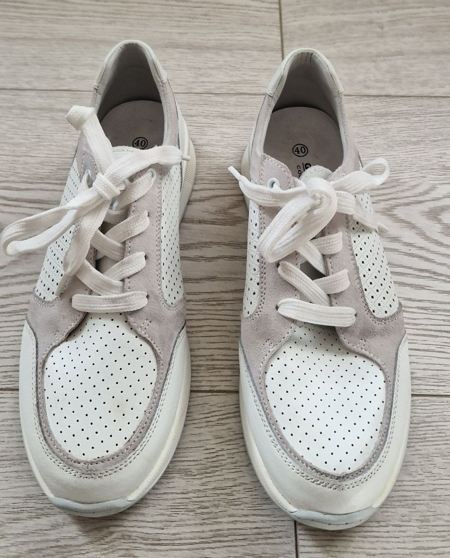 Adidasy, sneakersy rozmiar 40, skóra naturalna