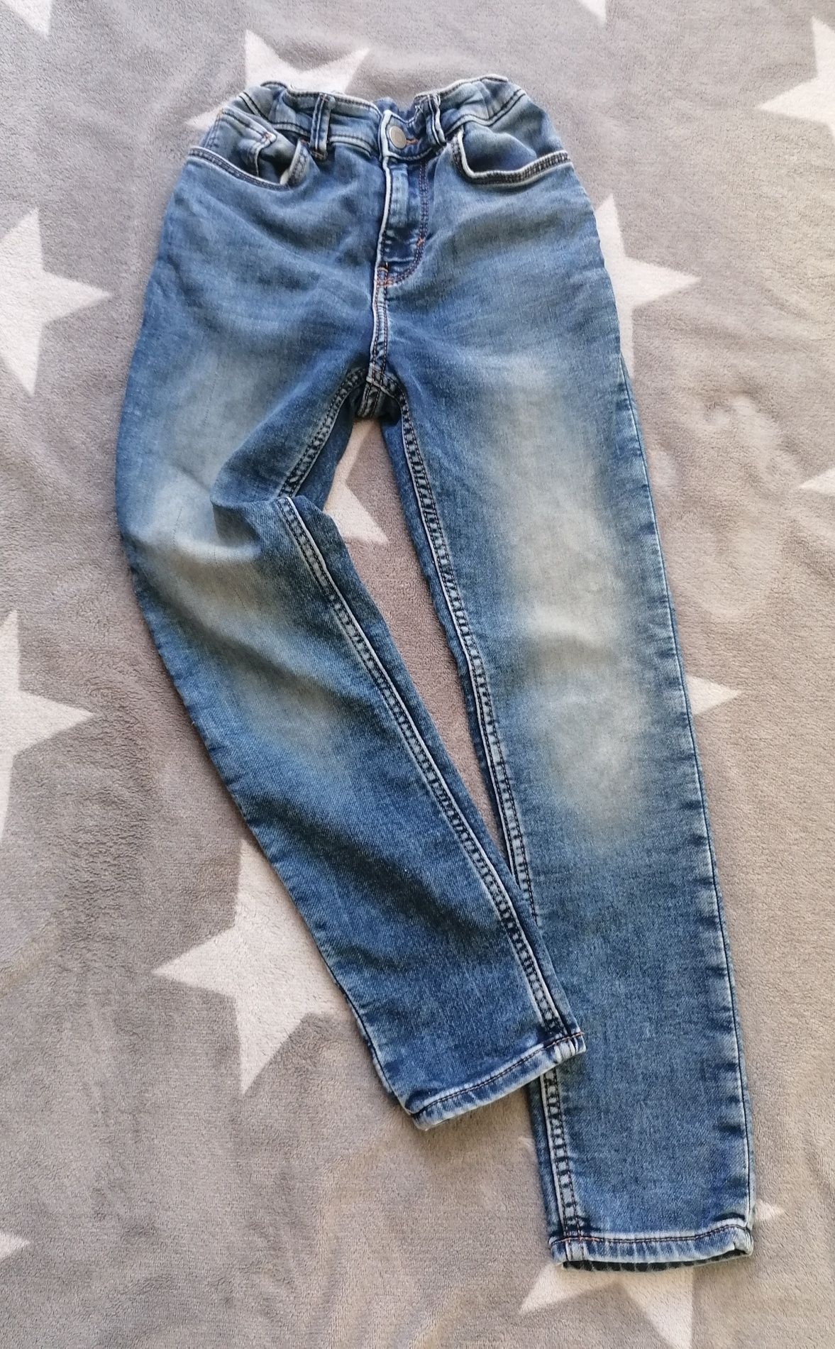 Spodnie dżinsowe skinny H&M chłopięce rozmiar 140