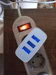 Carregador USB 3 em 1