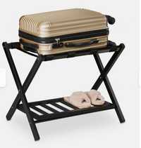 Stojak na walizki składany z 2 poziomami stojak na buty