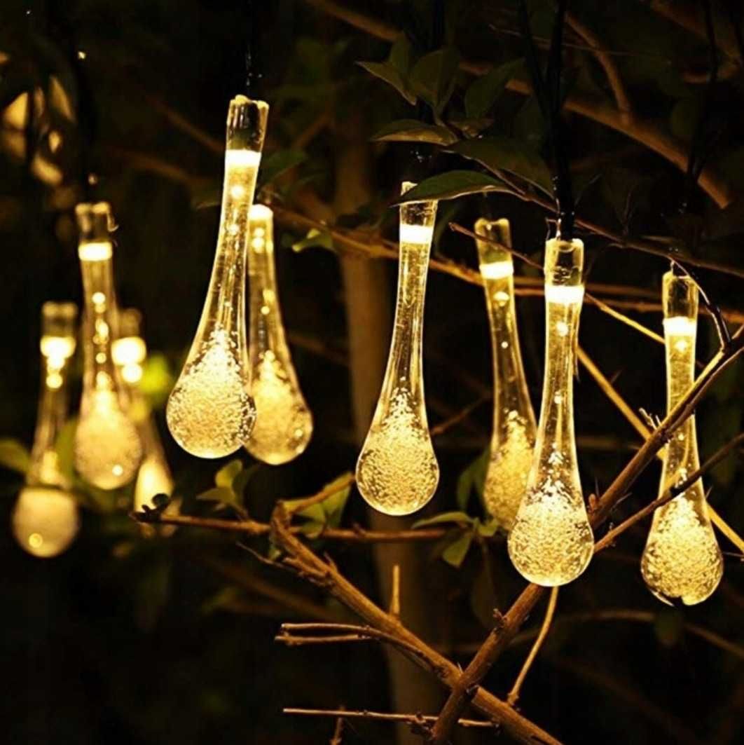 Girlanda lampki ogrodowe solarne 40 LED 6M CIEPŁE