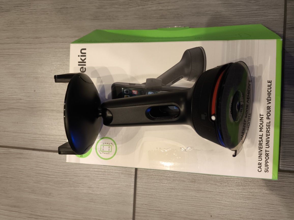 Uchwyt na szybę belkin czarny obrót o 180 stopni regulacja