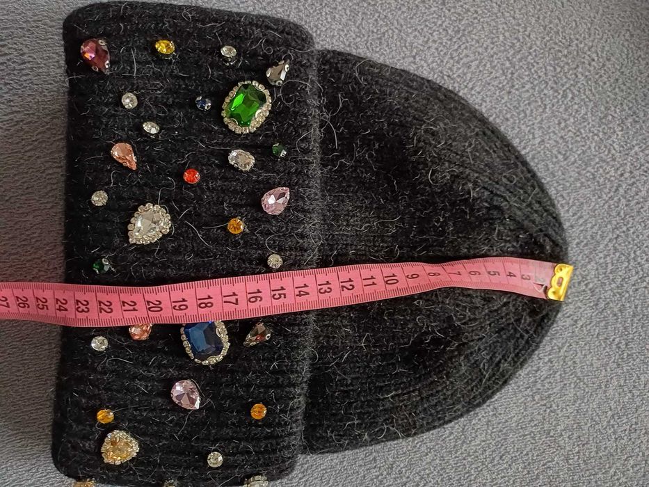 Czapka zimowa ciepła angora made in italy