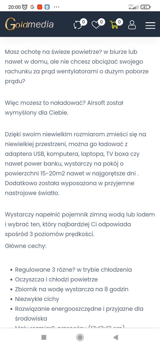 Klimatyzator na wodę powystawowy