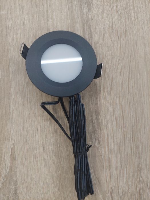 Zestaw 4× oprawa LED wpuszczana 3W – IP44 – czarna, 12V