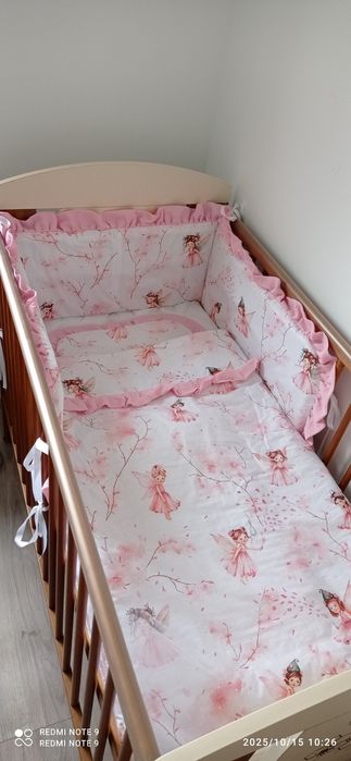 Komplet wyprawka kokon pościel rożek ochraniacz z falbanką nowy