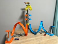 Hot wheels zestaw mega podwójna pętla wieża tor GRW39