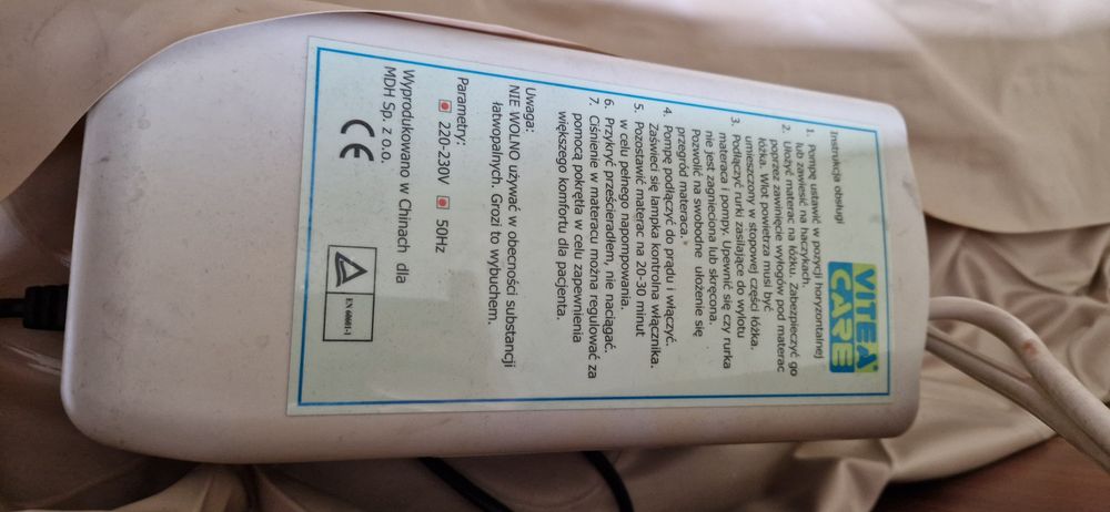 Łóżko Rehabilitacyjne szpitalne + Materac przeciwodleżynowy