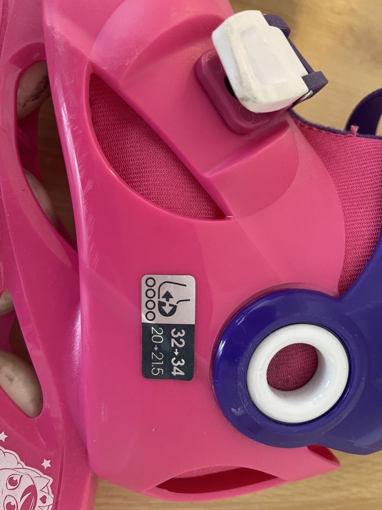 Patins de criança, tamanho 32-34, menina, Oxelo, Decathlon