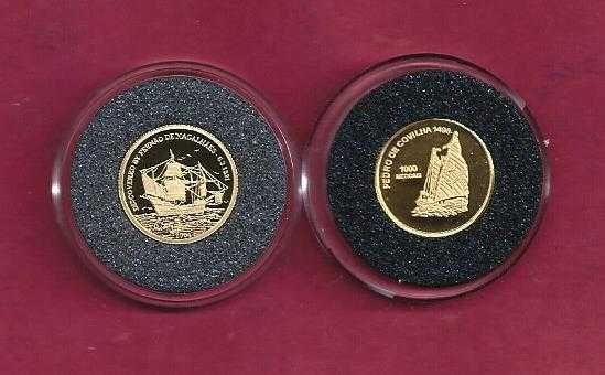 MOEDAS  de Ouro do Mundo   2   Moedas  Diferentes  em ouro puro