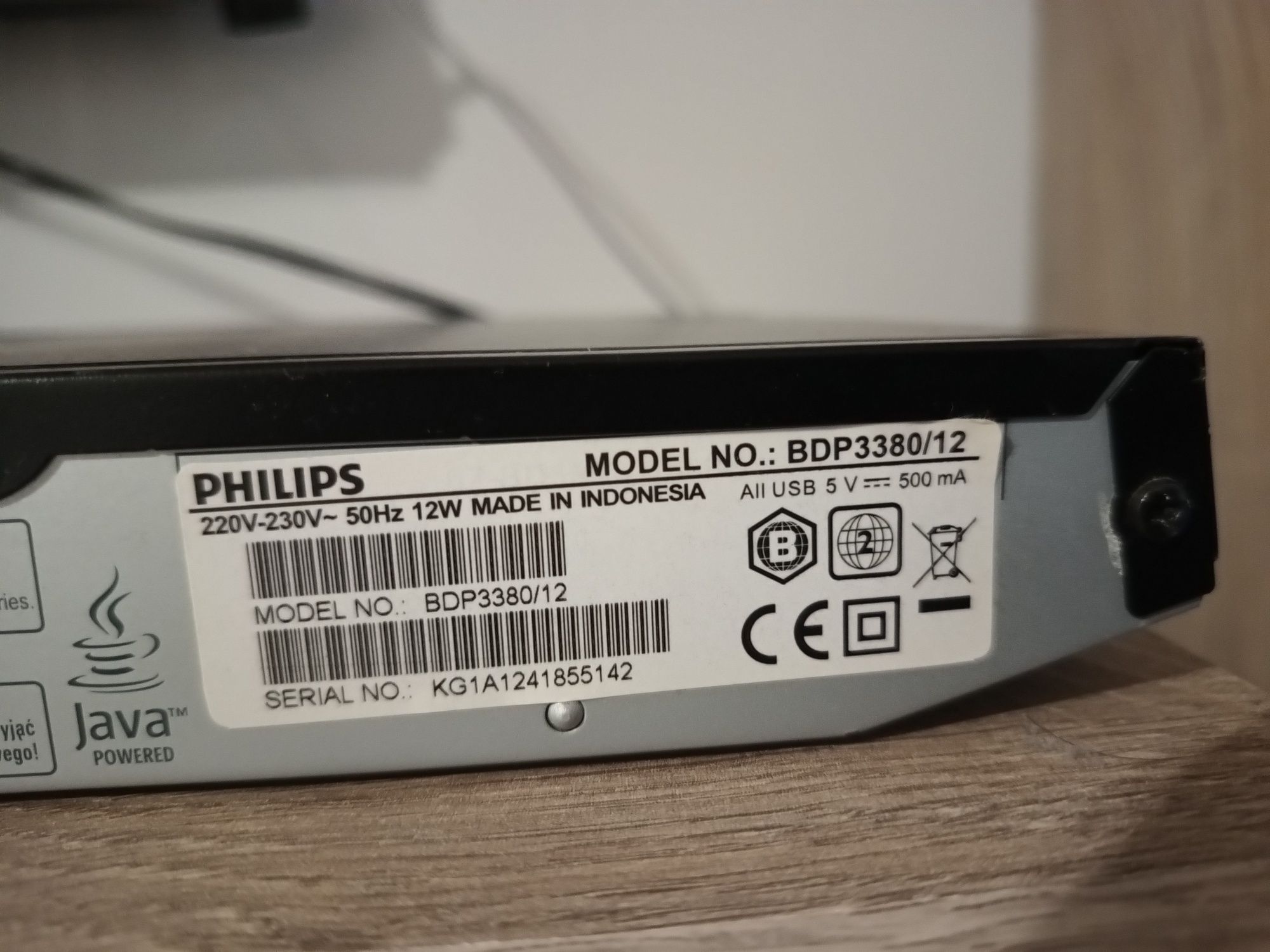 Dvd BLU-RAY PHILIPS model BDP3380/12