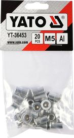 Nitonakrętki Aluminiowe M5/20szt. Yt-36453 Yato