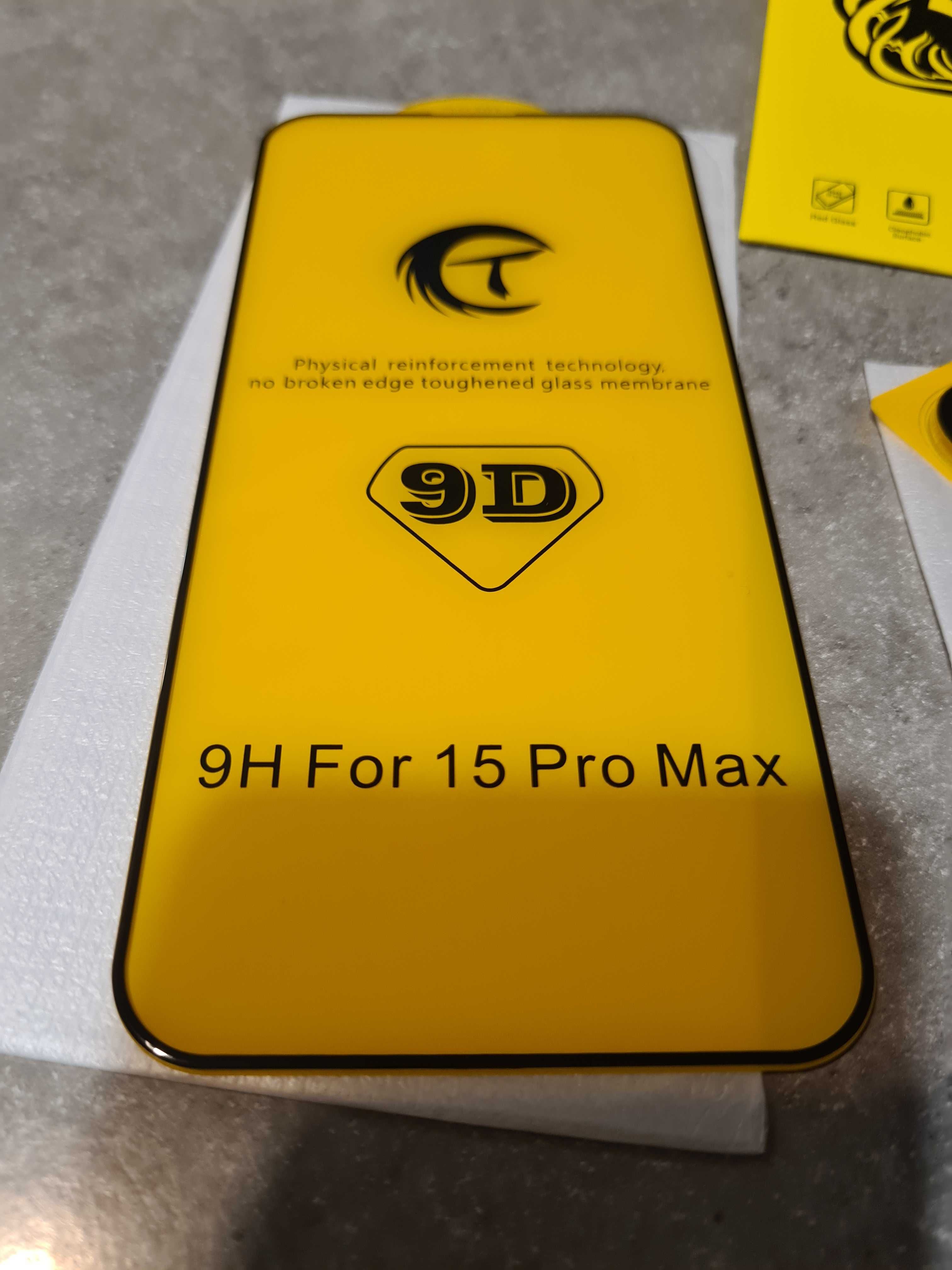 Szkło hartowane 9D do Iphone 15 Pro max plus ochrona kamery