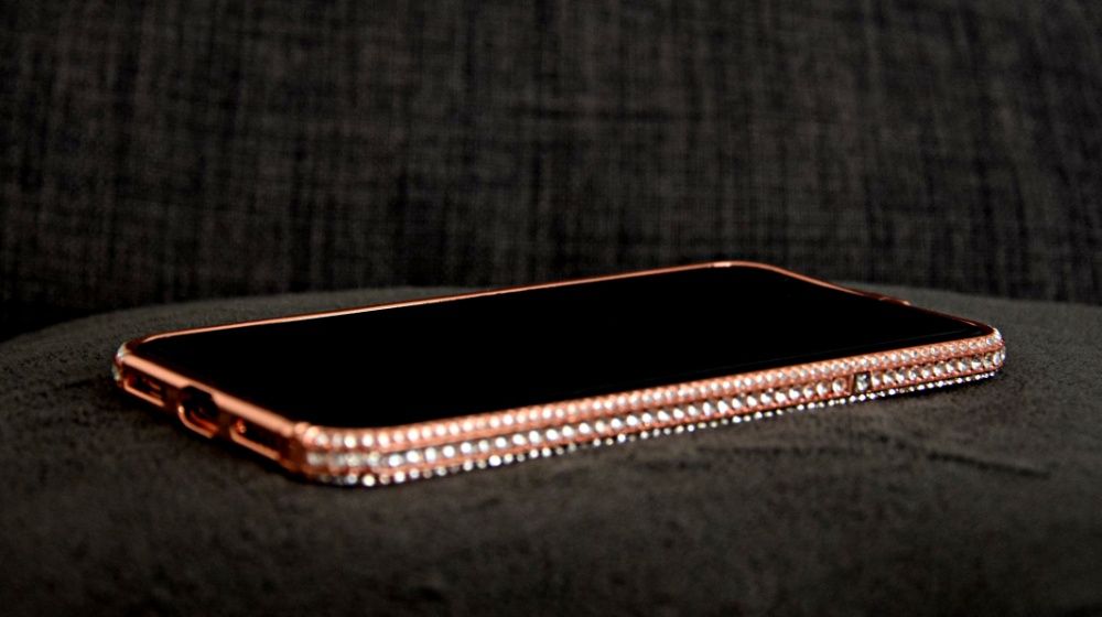 Ramka pokrowiec case etui bumper IPhone XS (rose gold)