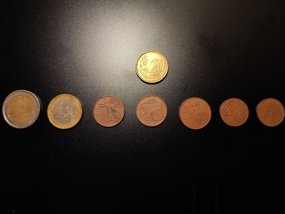 Монети 2/1 euro+20/5/2 cent