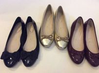 Балетки лаковые Clarks 36,5 черные золотые бордовые