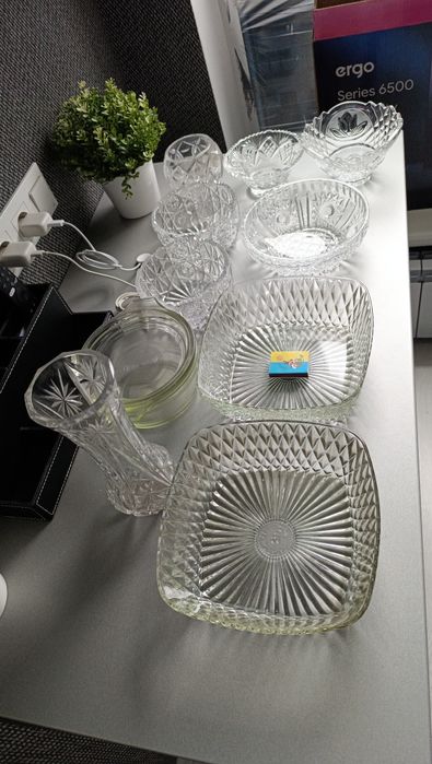 Емкость хрустальная большая ширина 250 мм