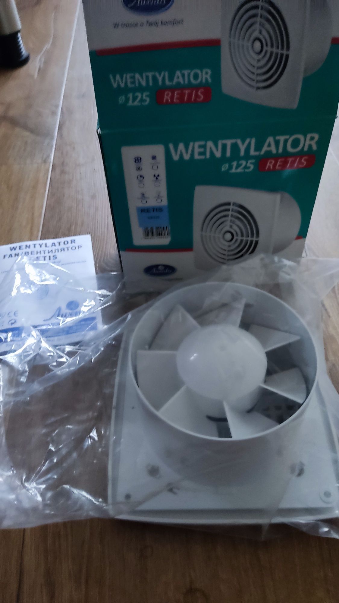 Wentylator wyciąg Awenta RETIS WR125 - kostka