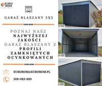 GARAŻ 3X5 PROFIL ZAMKNIĘTY Garaże blaszane blaszaki akrylowy PRODUCENT