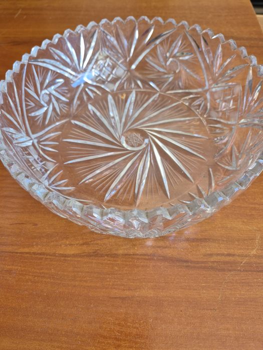 Duza stara  misa kryształowy 24 cm