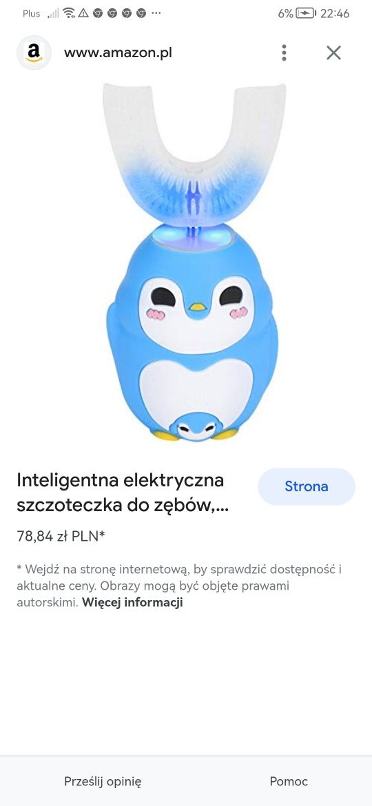 Szczotka usb dla dzieci pingwinek