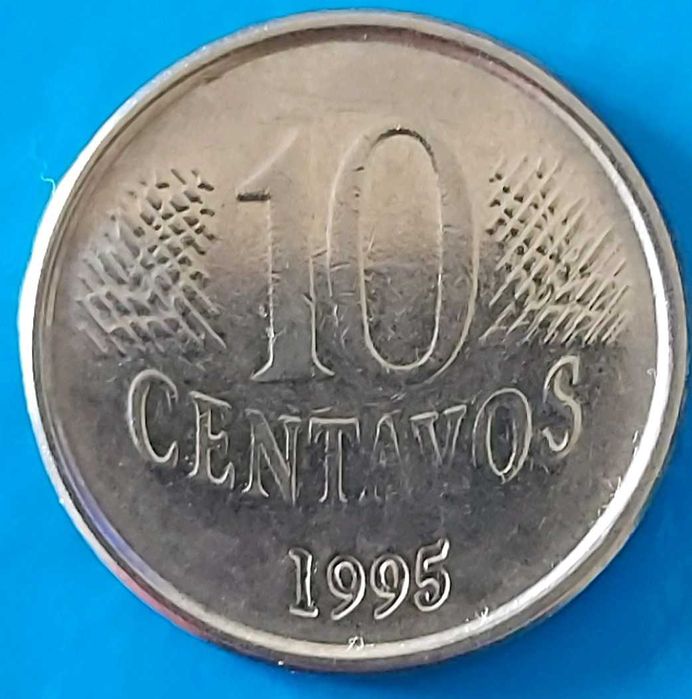 10 Centavos de 1995, do  Brasil, antiga e rara