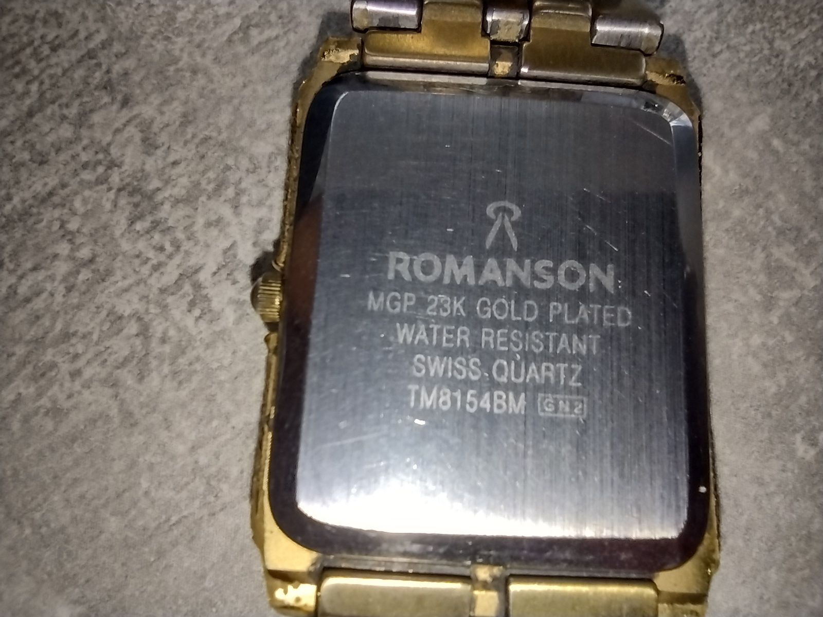 Годинник  Швейцарія ROMANSON Adel , сапфірове скло, Позолота 23ct