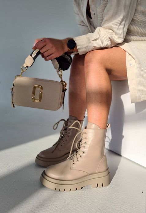 Жіночі зимові ботинки натуральна шкіра та хутро