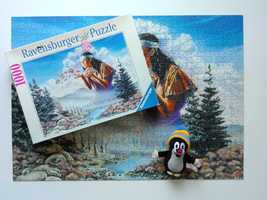 Puzzle. Ravensburger. 1000. Indianka (Mystic Dreams). Kompletne.