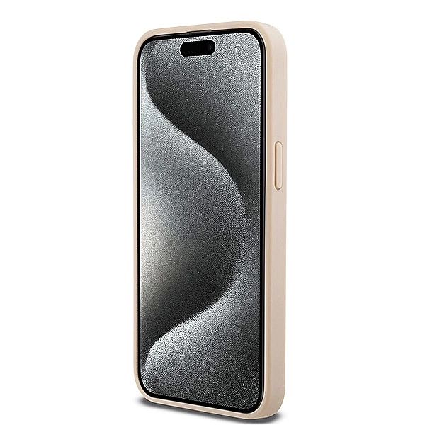 Etui DKNY Leather Mono Stripe & Metal Logo na iPhone 15 Pro Max - różo