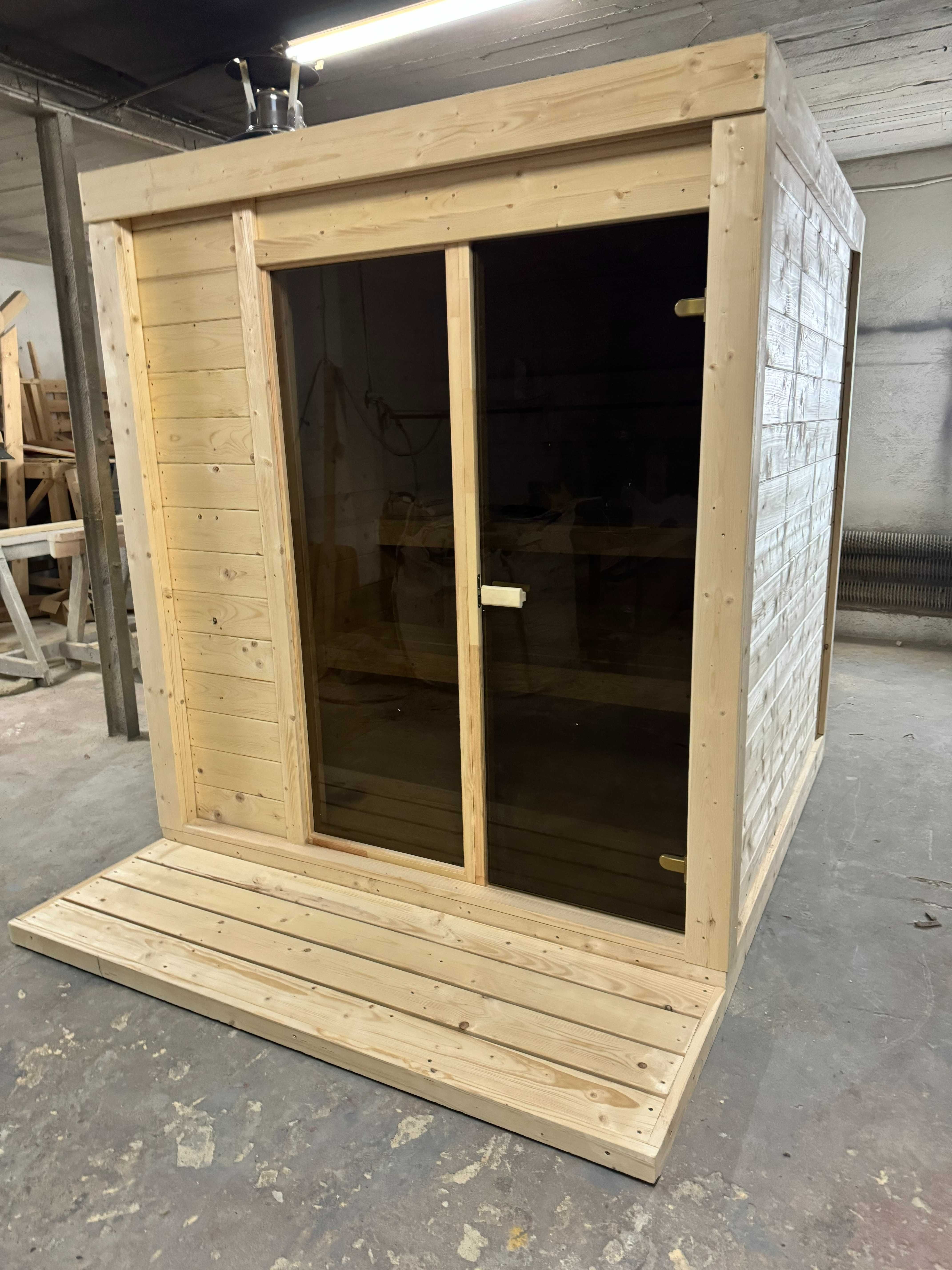 SAUNA OGRODOWA  piec na drewno , model s 3-5 osób montaż cały kraj