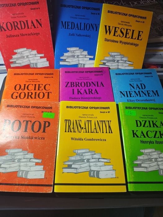Zestaw opracowań lektur