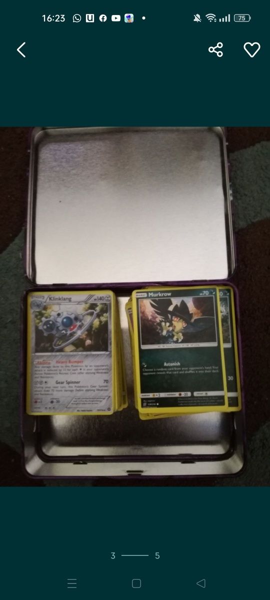 Set cartas Pokémon trading card game