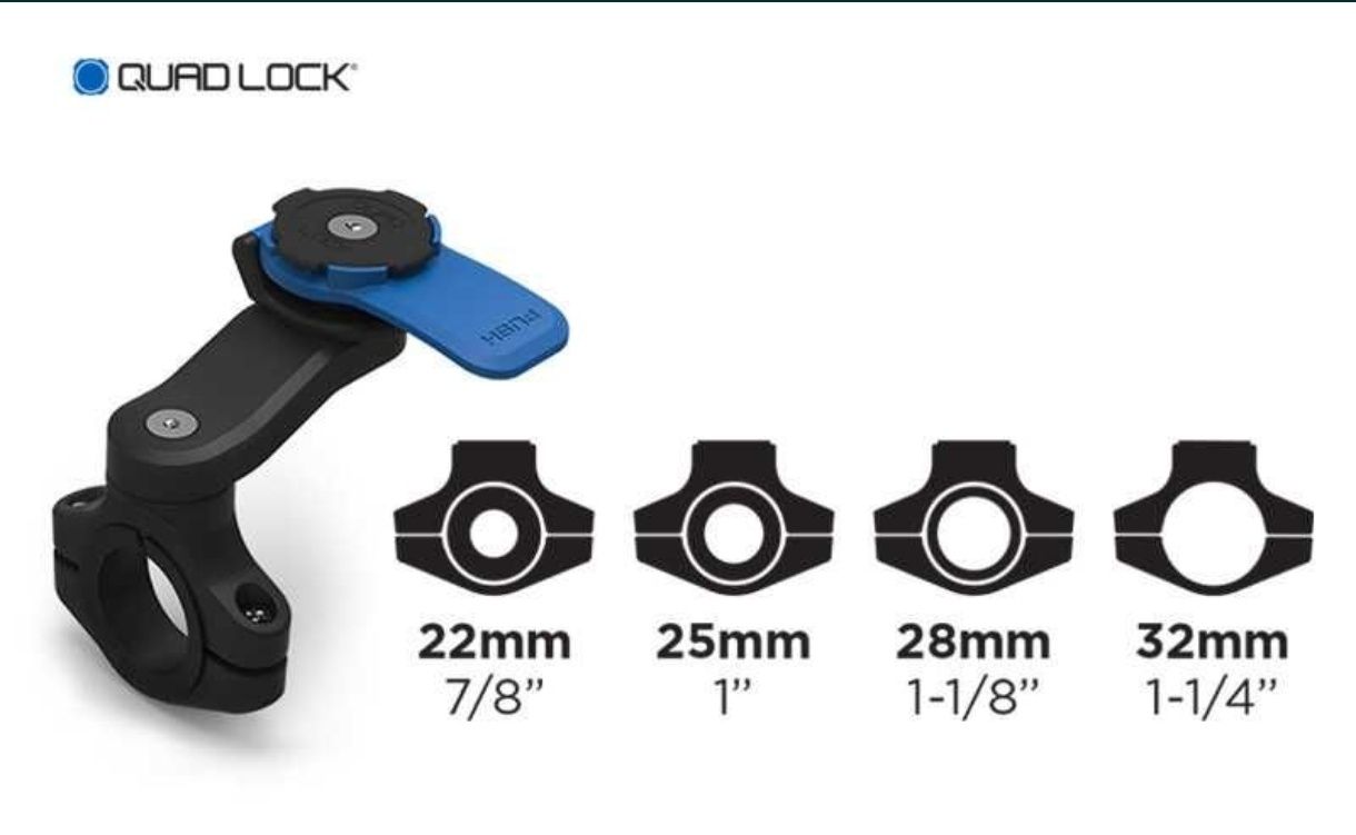 Quad lock para mota suporte telemóvel