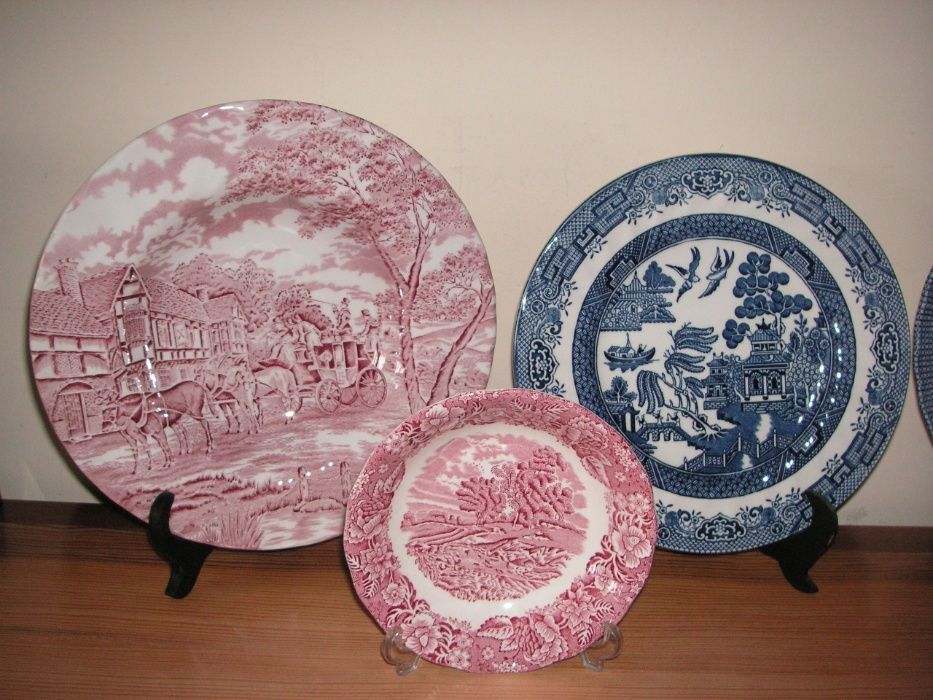 Pratos Royal Wessex e Palissy Pottery England - Impecáveis