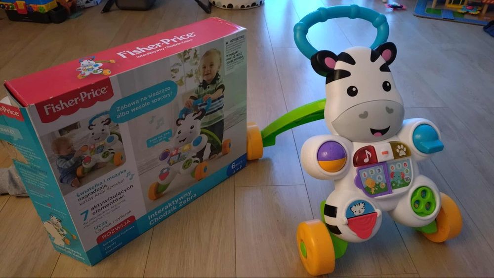 Chodzik pchacz Fisher Price zebra