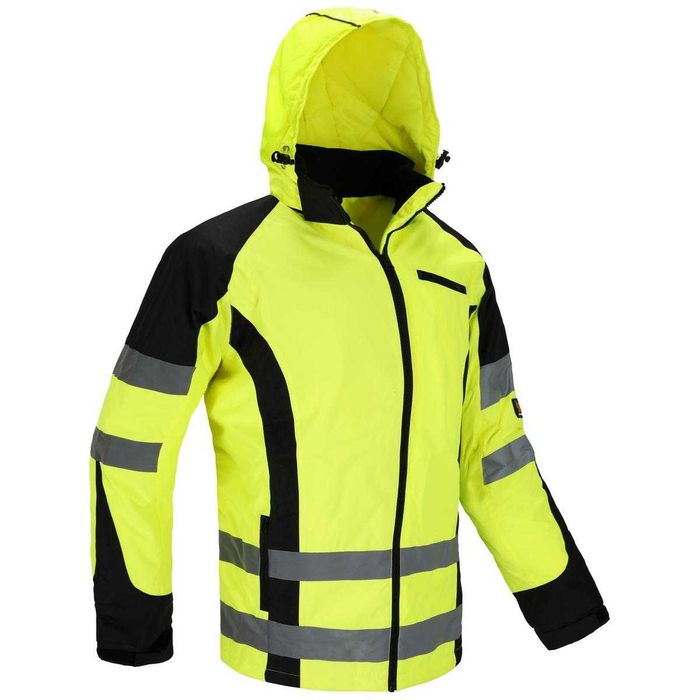 Ocieplana zimowa kurtka ostrzegawcza rozmiar L - wyprzedaż magazynowa