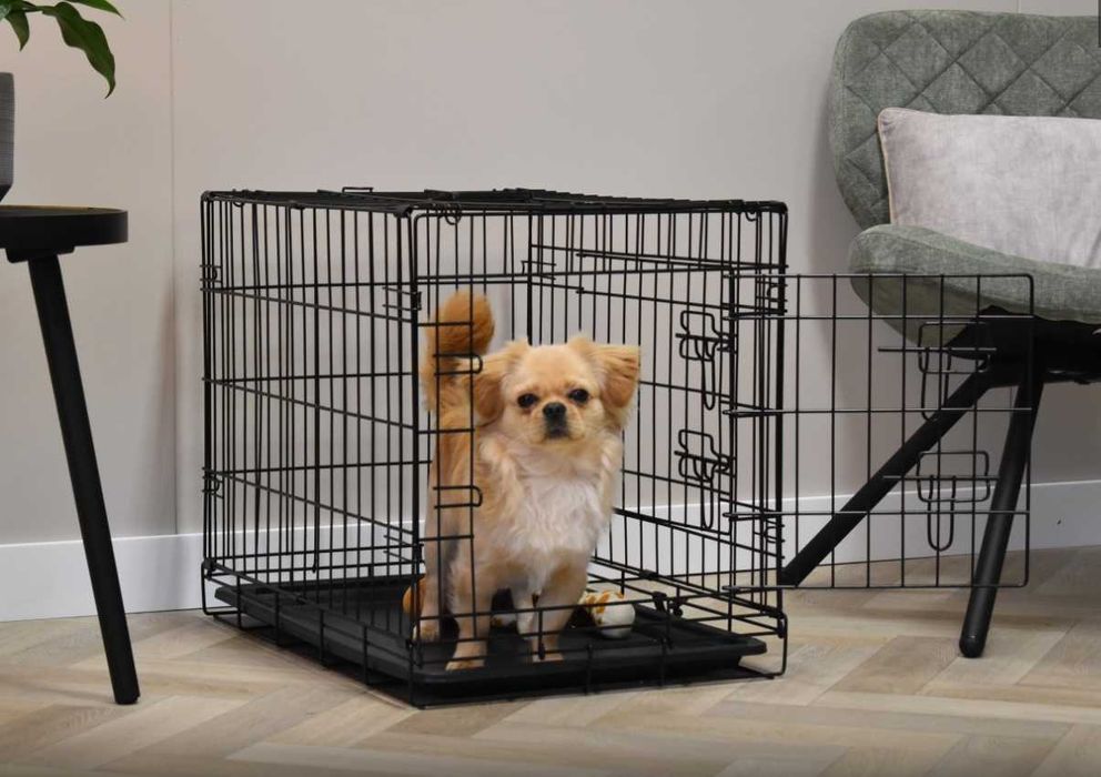 Klatka dla psa NOWA kennelowa zamykana składana z 2 wejściami 63CM