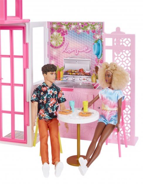 Будиночок Барбі ДОМ барби Barbie 2-поверховий HCD47 +лялька