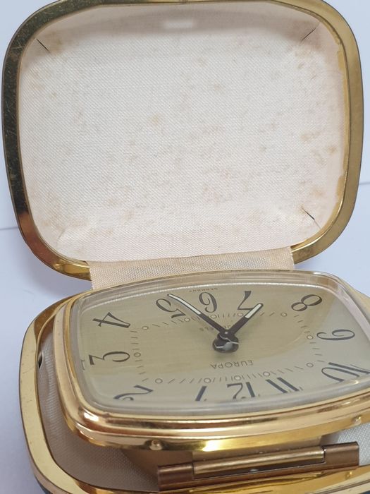 Despertador de viagem vintage Europa - à funcionar