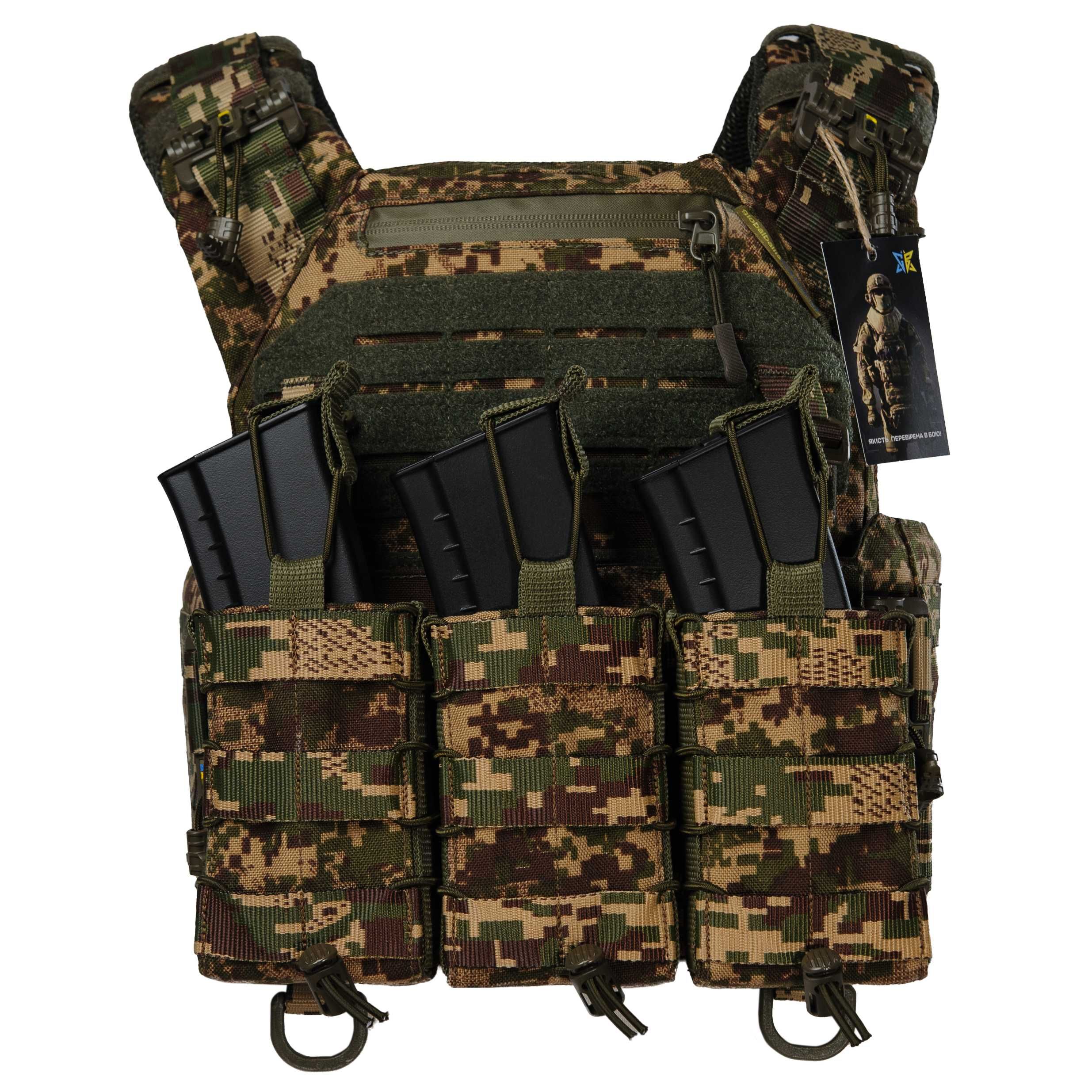 Плитоноска Warmor Gen.3 Pro ХИЖАК + 3 підсумки під магазини АК/AR