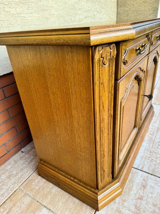 Komoda dębowa stylowa szafka bieliźniarka witryna kredens regał szafa