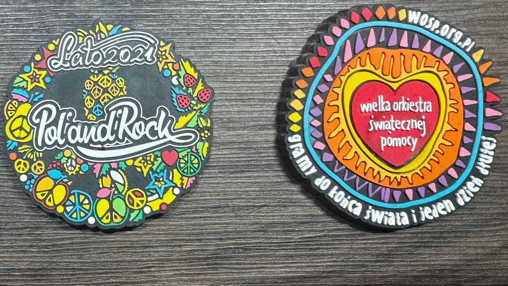 Magnesy na lodówkę: Fundacja WOŚP oraz Pol'and'Rock Festival 2021