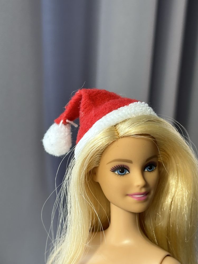 Zimowa Czapka świąteczna dla lalki Barbie Happy Christmas Day