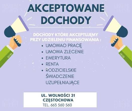 Gotówka do ręki - bez stresu, bez zbędnych formalności !!!